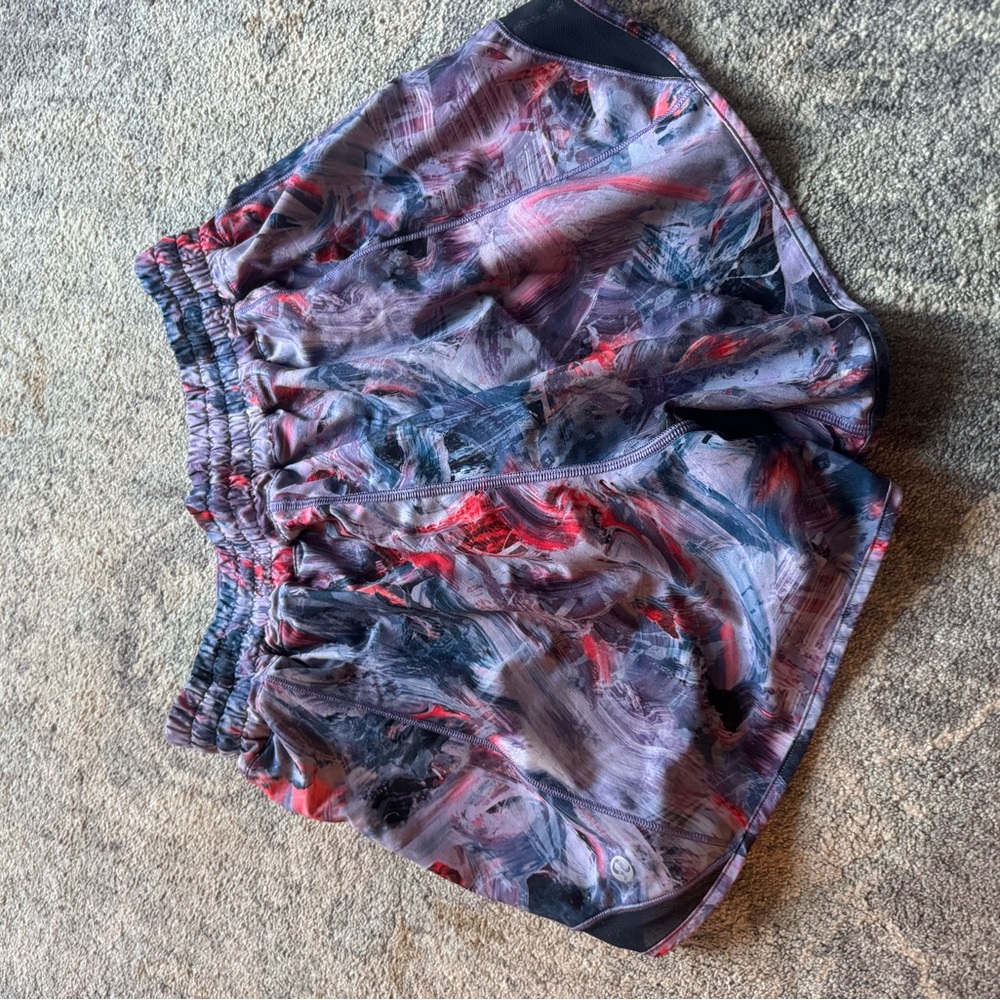 lululemon athletica Red and Black Athletic Shorts